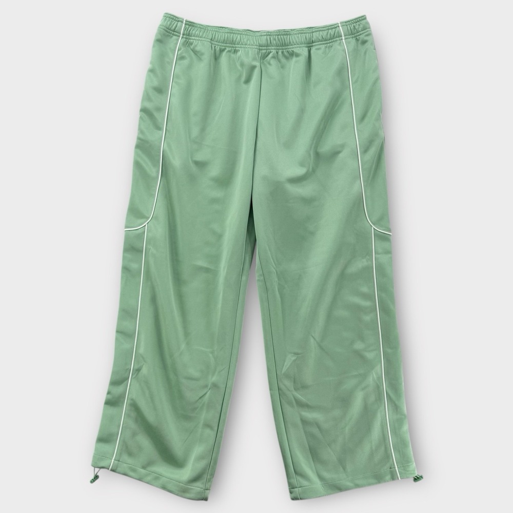 BDG Track Pants Womens XL Green Wide Leg Y2K Elastic Jess Tricot Streetwear NWT
